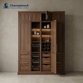 Championca™ Grand Walnut Pantry Storage Cabinet System
